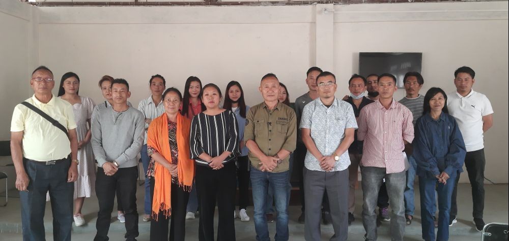CMO Wokha Dr Zubenthung Kikon along with the participants during meeting cum sensitization programme for pharmacies in Wokha on April 13.